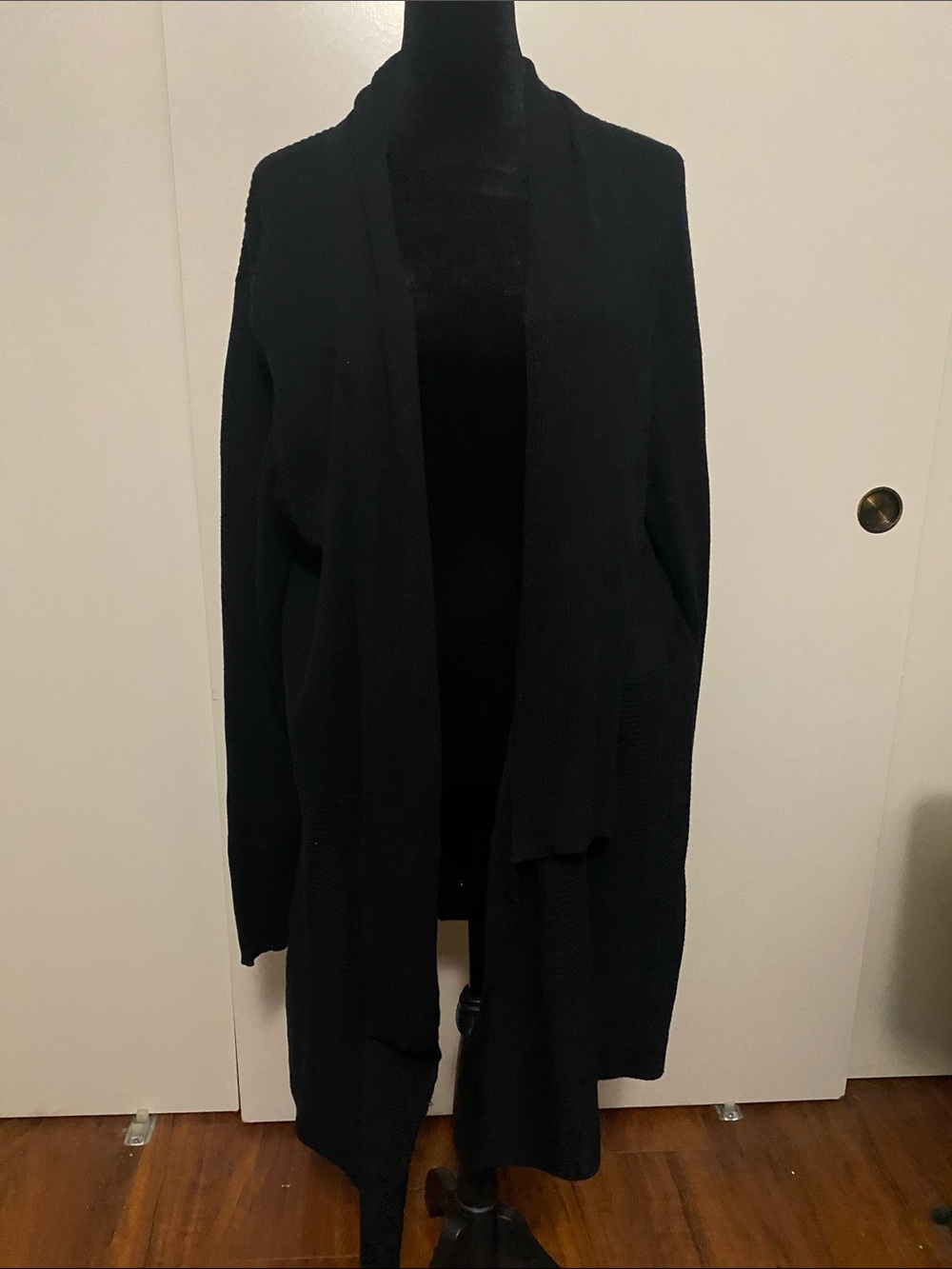 St John’s Bay Open-Front Black Women's Cardigan Sweater